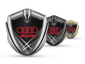 Audi 3D Silikon Abzeichen Tuning Stil Glänzend 3D